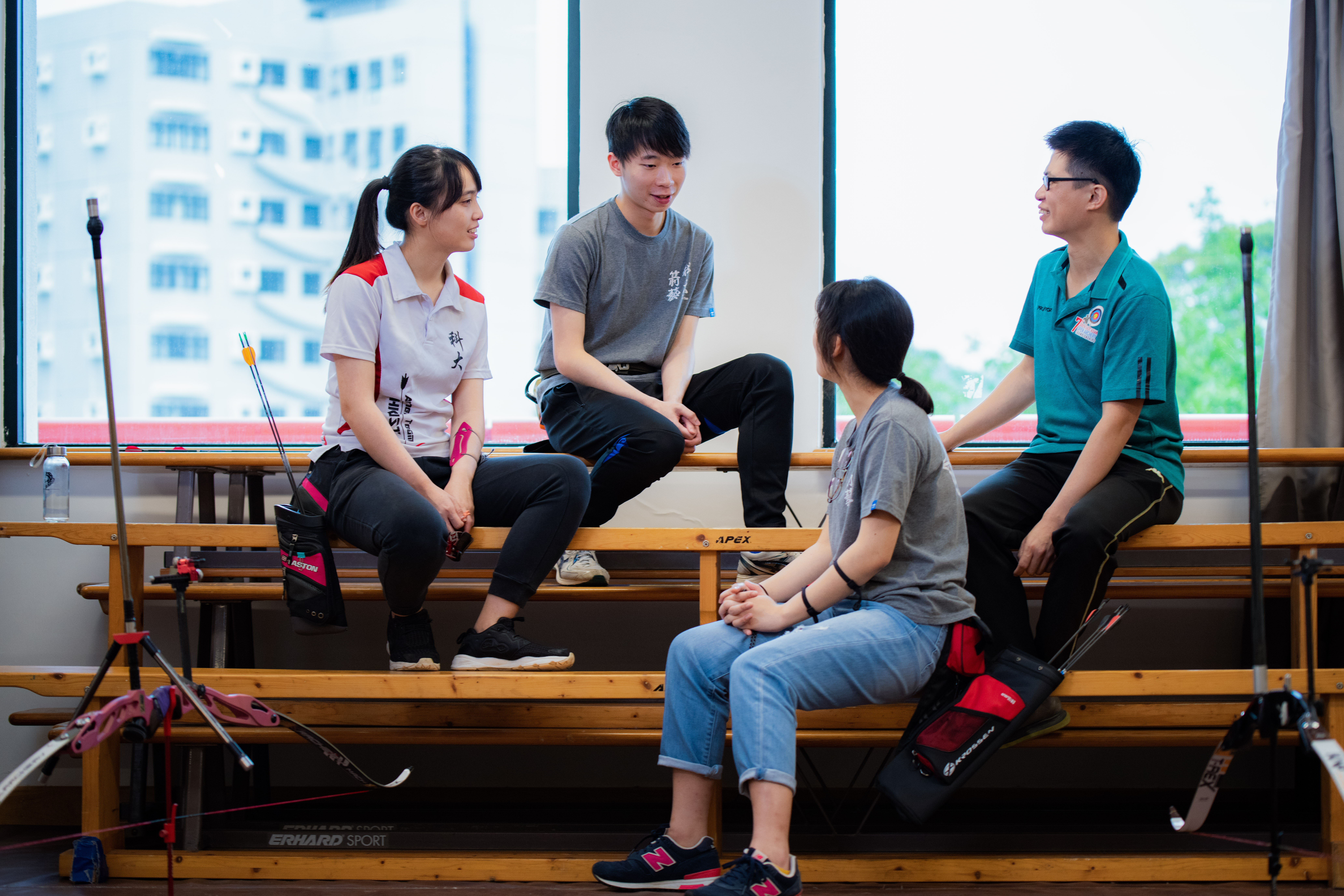 Edith enjoys her time practicing archery with teammates and communicating with her coach.