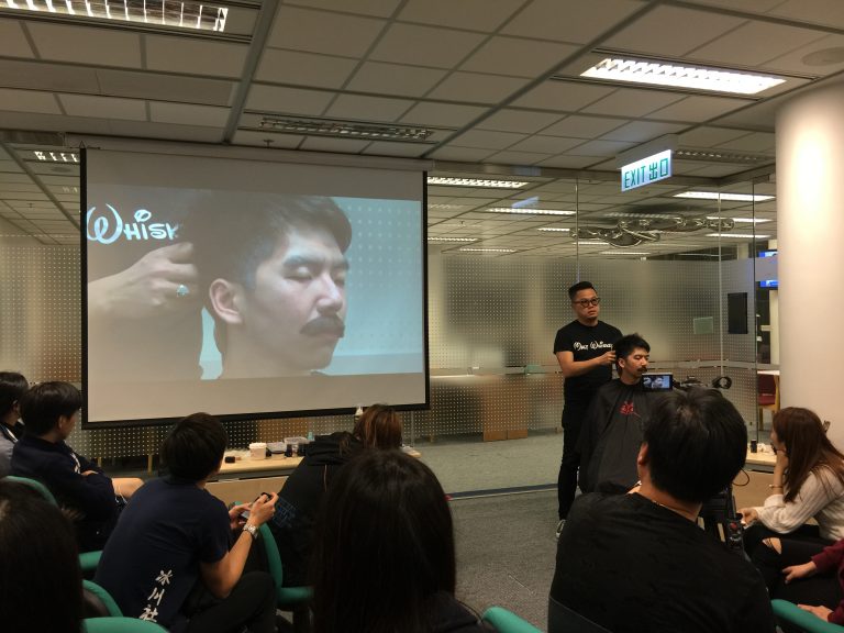 Students learned practical knowledge from professional make-up artist.