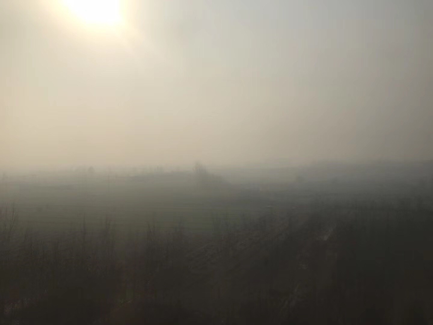 Hebei is one of the Mainland provinces most affected by hazy weather.  The photo was taken on December 1, 2019.