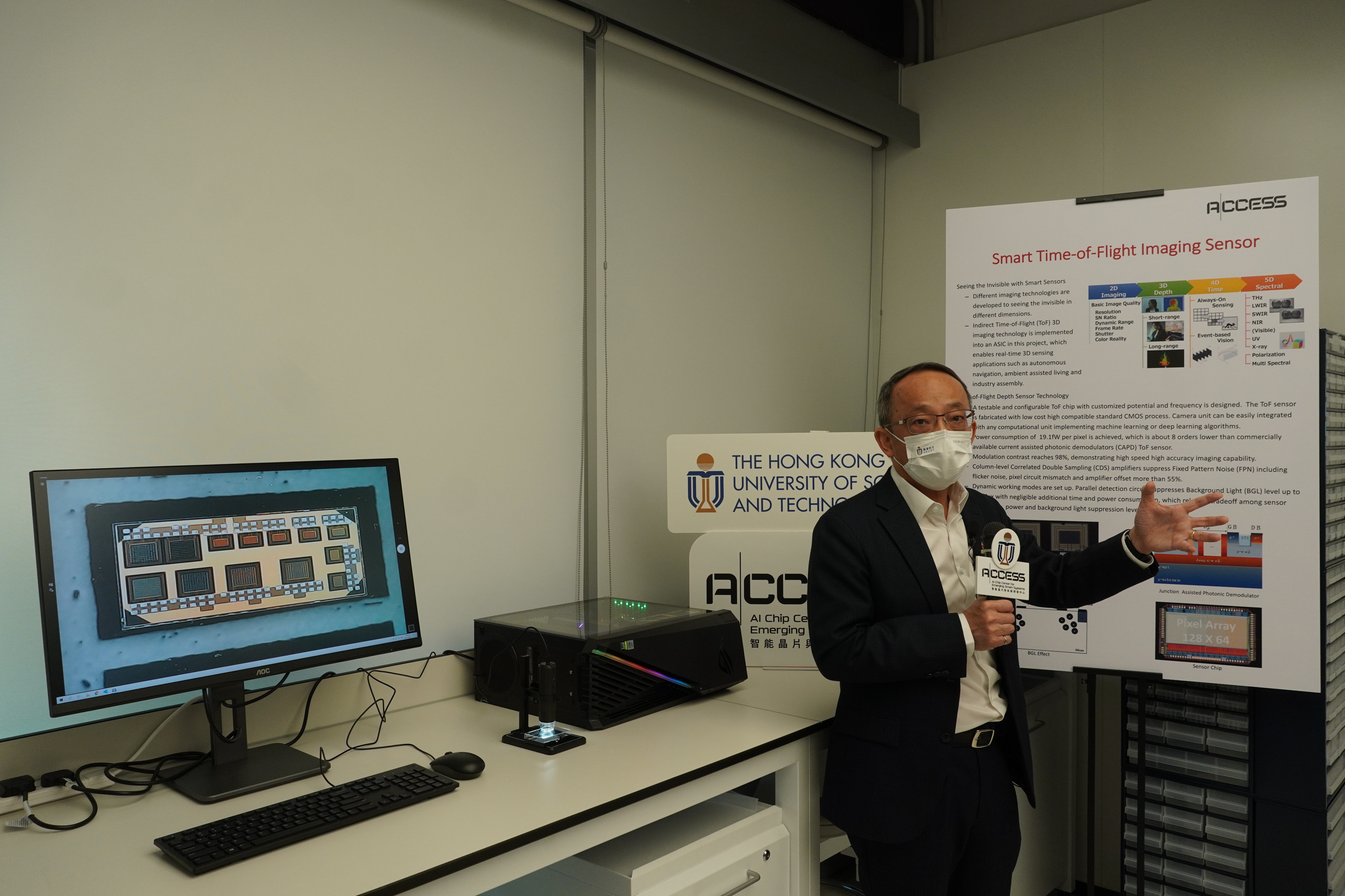 Indirect Time-of-Flight (ToF) 3D imaging technology could be implemented into an application-specific integrated circuit (ASIC), enabling real-time 3D sensing applications such as autonomous navigation, ambient assisted living and industry assembly