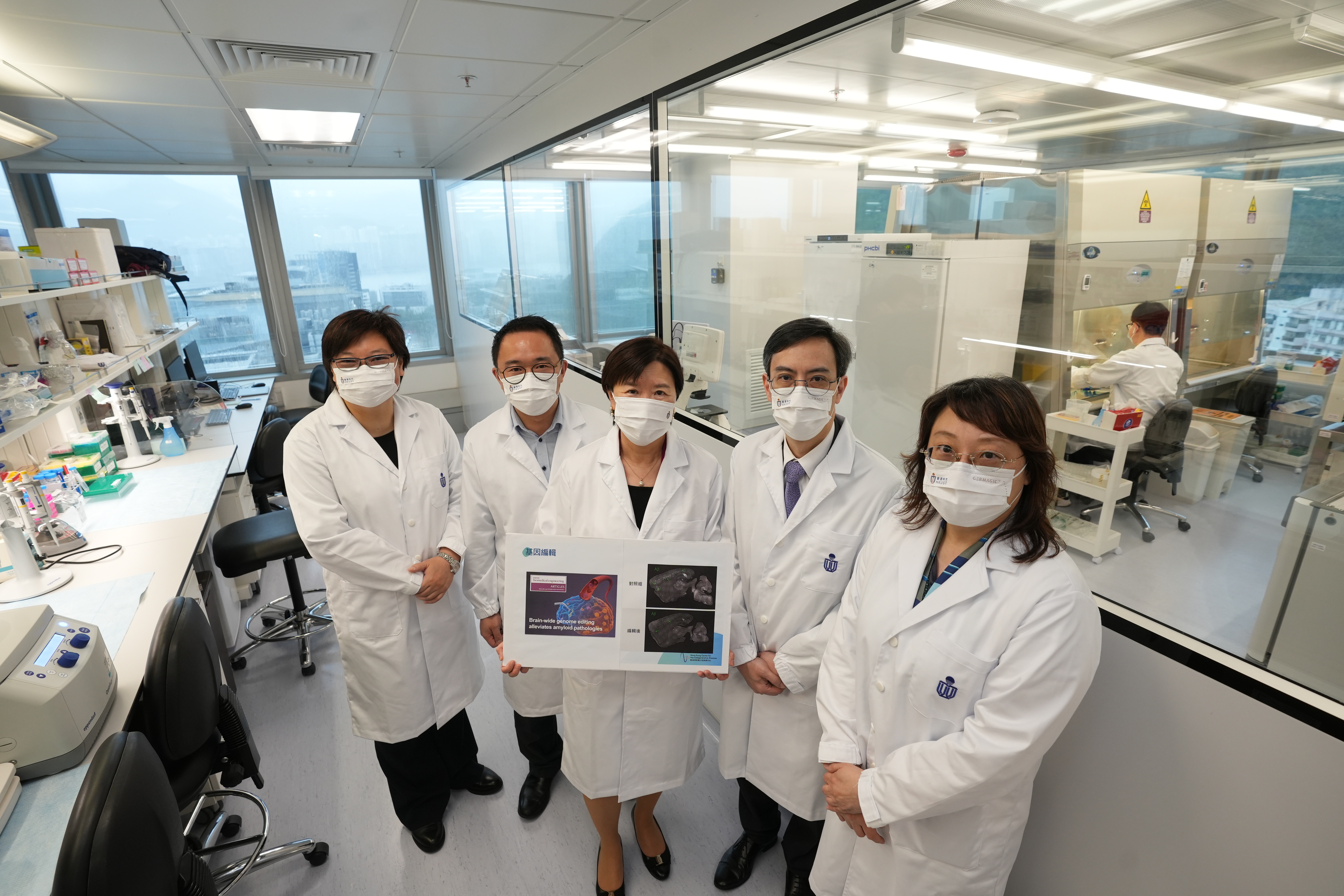 Prof. Ip (middle) has managed multi-hundred-million and multi-national projects on research in molecular neuroscience.