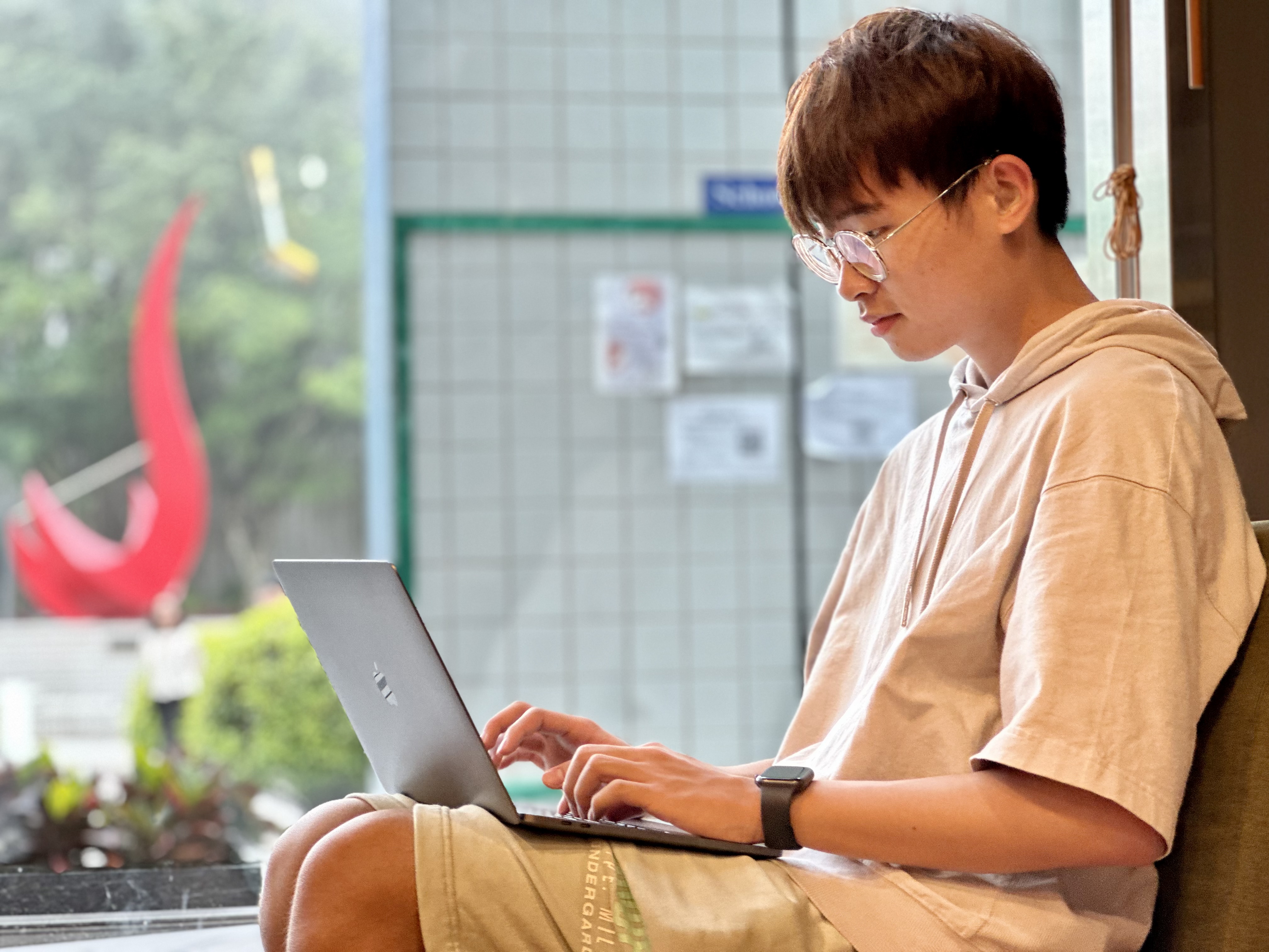 Bosco is using computer