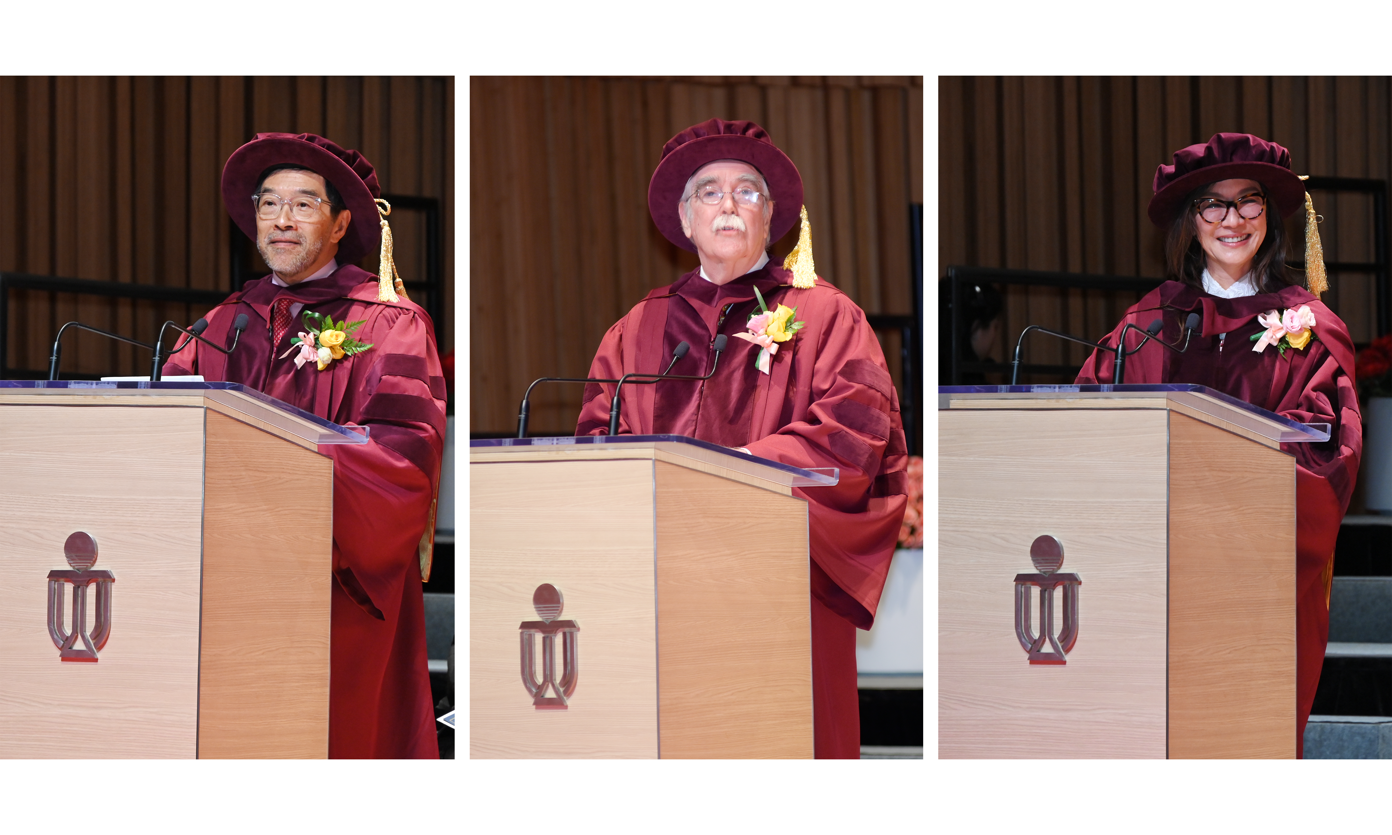 Dr. Carlson TONG, (left), Prof. Eric WIESCHAUS (middle) and Dr. Michelle YEOH Choo-Kheng (right)
