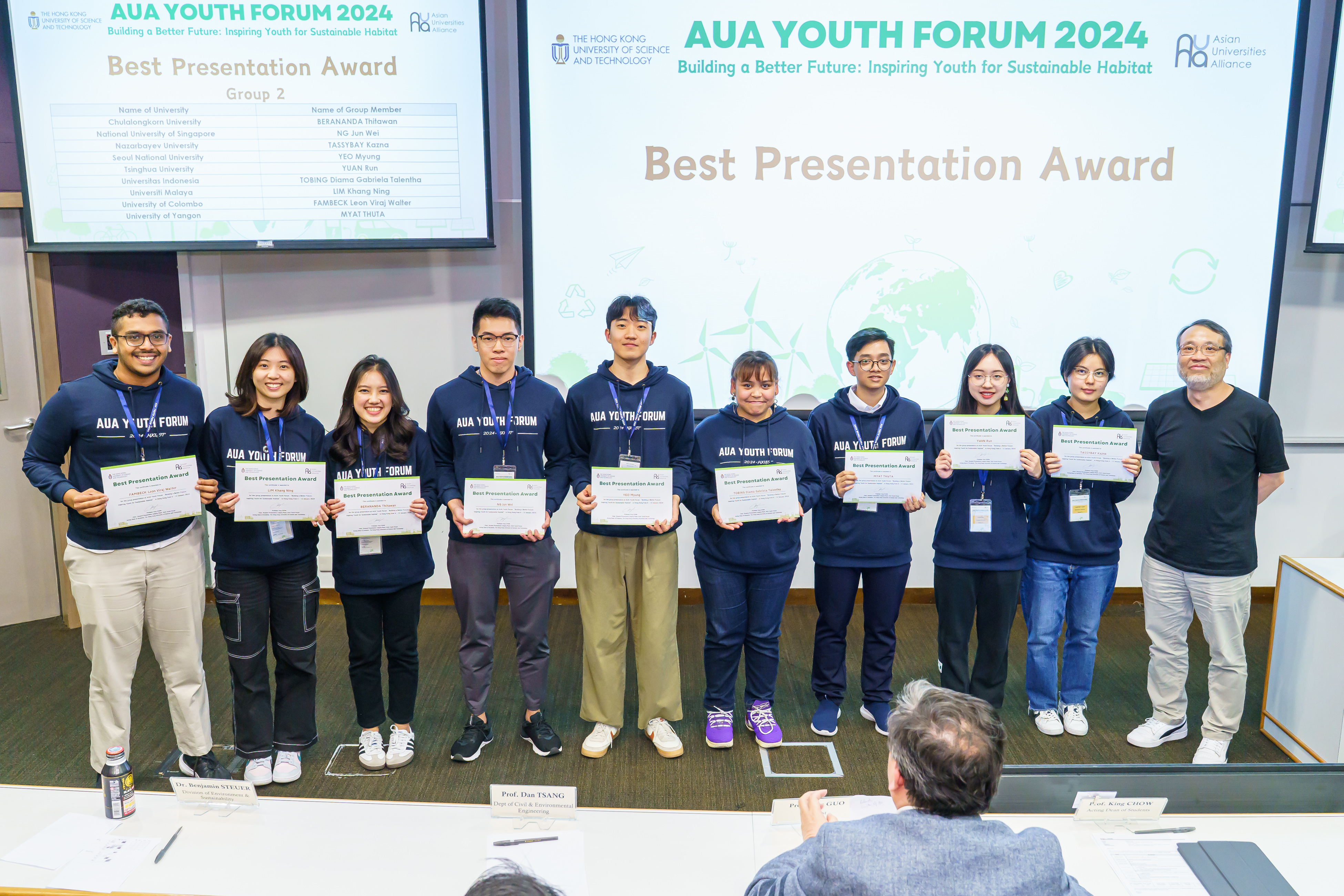 参加者分享减少校园废物的可行性解决方案。