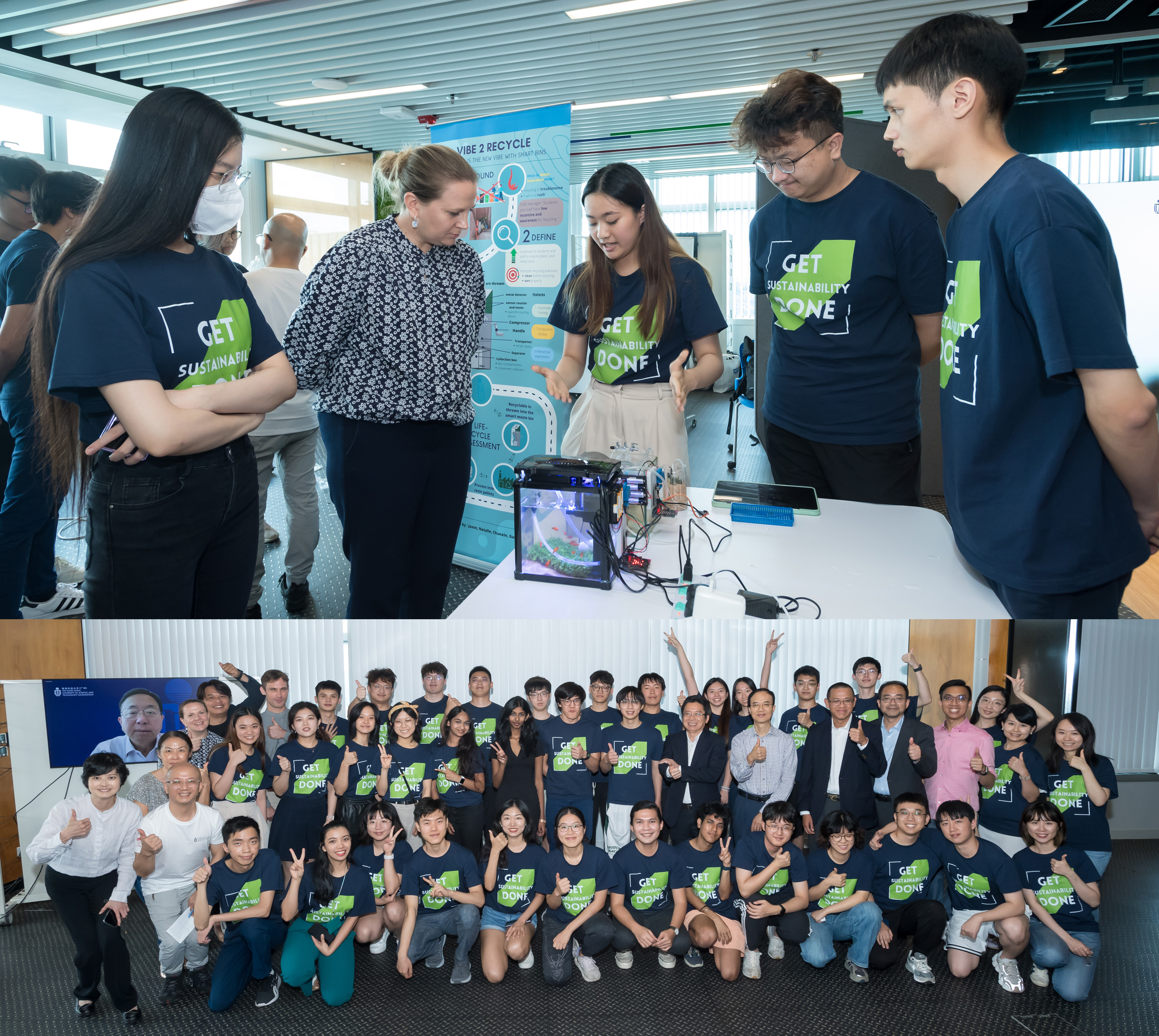 A dynamic group of over 30 students from both campuses attend the Sustainable Design Thinking Certificate Program earlier, during which they visit and explore both campuses to propose sustainable solutions for campus development.