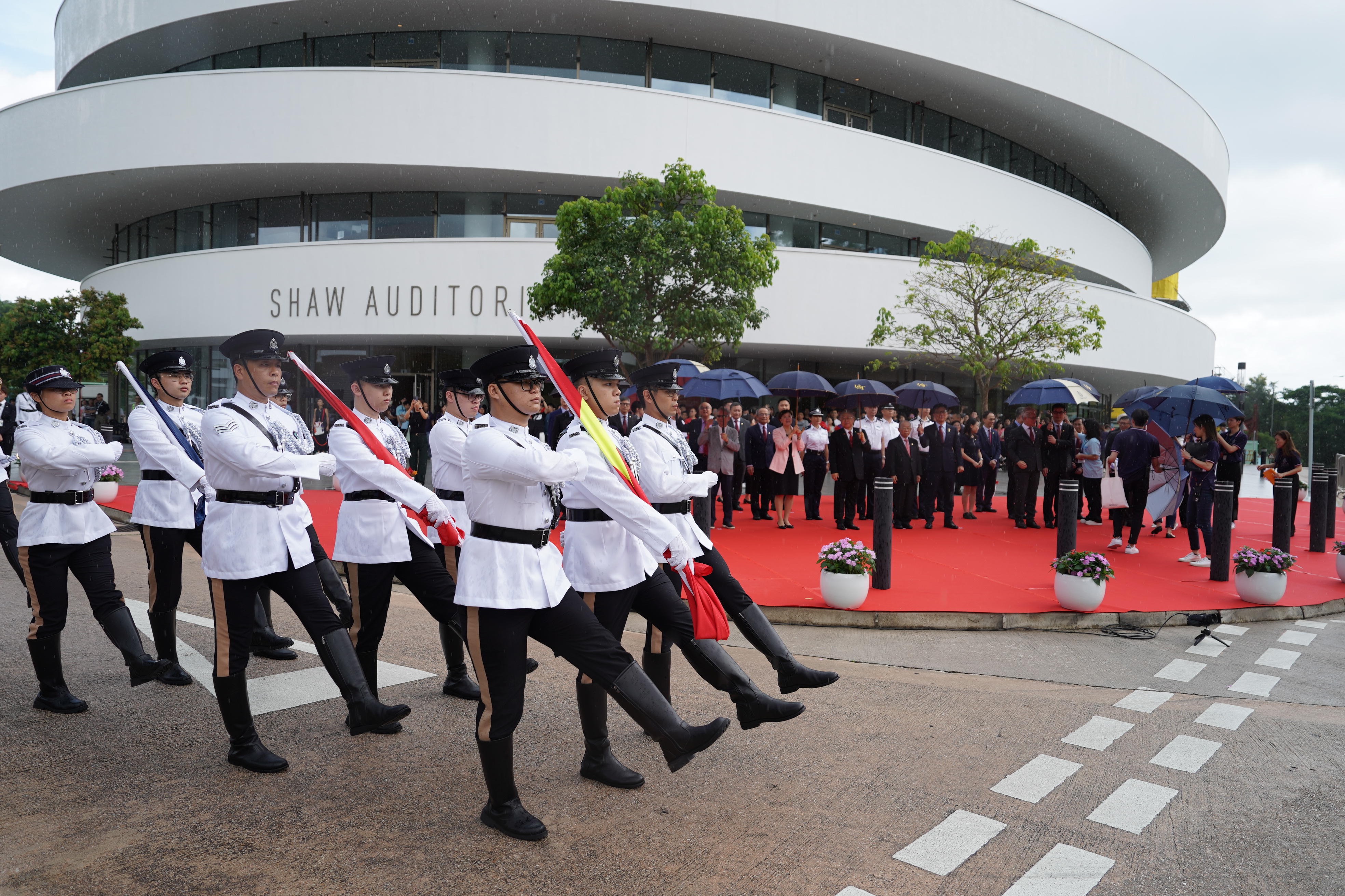 是次典禮繼續由香港輔助警察隊會操及升旗隊負責，並首度由輔警樂隊作即場演奏。輔警總監楊祖賜先生、副總監梁世光博士亦有蒞臨觀禮。