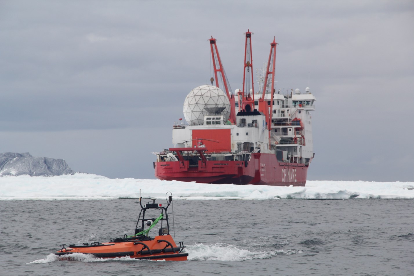 Yunzhou’s unmanned ship joined Chinese research vessel Xuelong for the Antarctic scientific expedition to carry out survey duties.