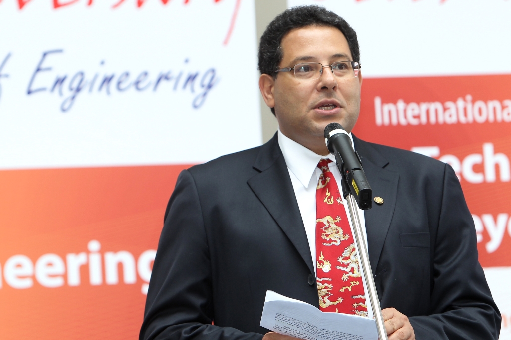  Dean of Engineering Prof Khaled Ben Letaieff welcomes the audience.