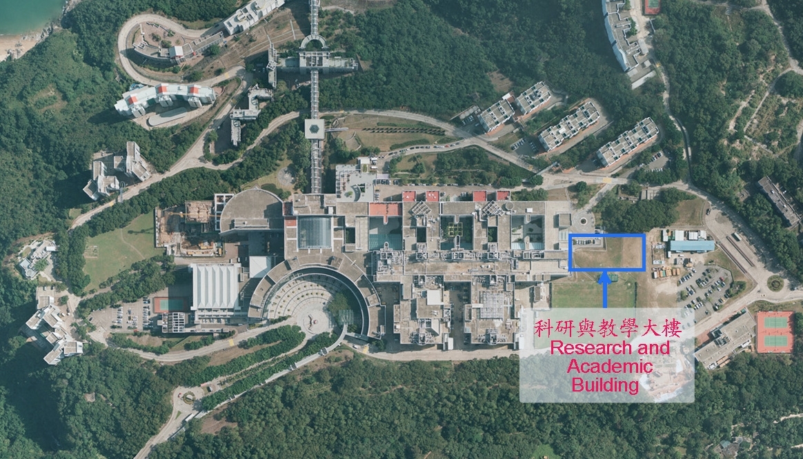Location of the Research and Academic Building on the HKUST campus	