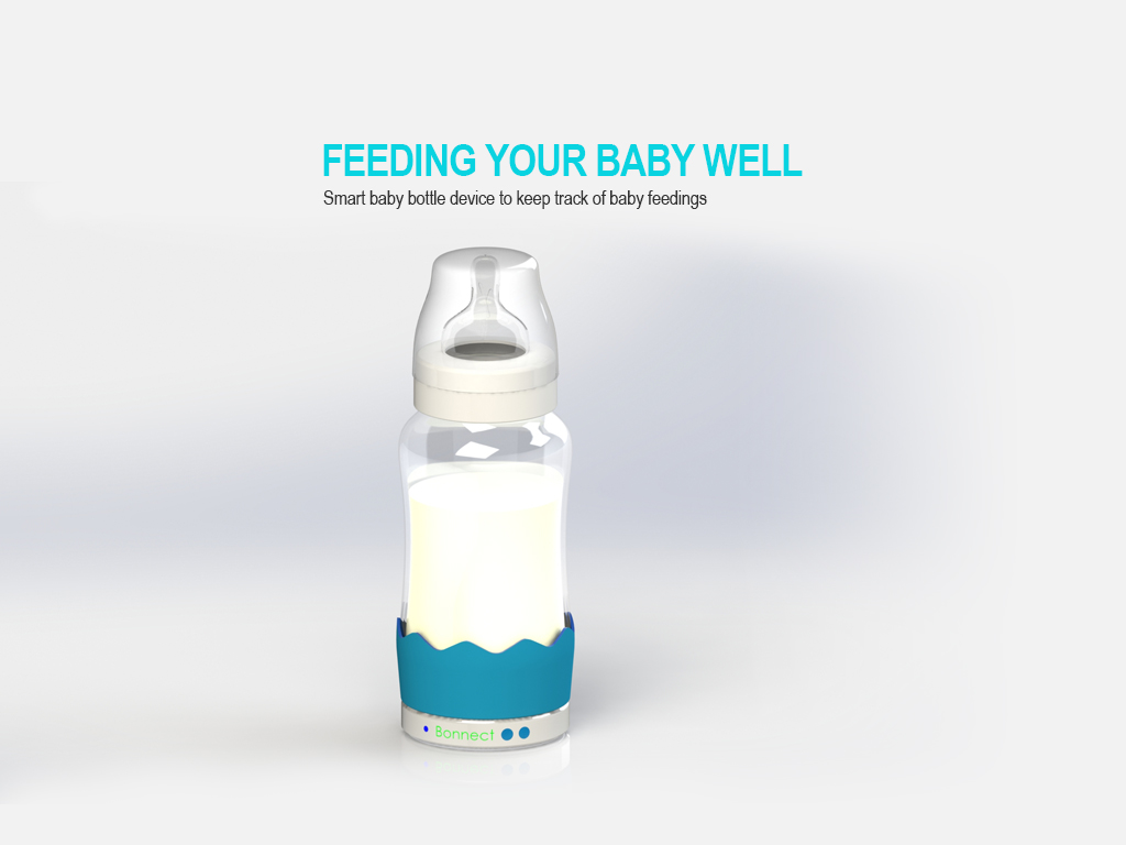 Smart baby bottle device to keep track of baby feedings