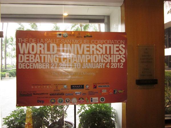 A warm reception at the airport in Manila