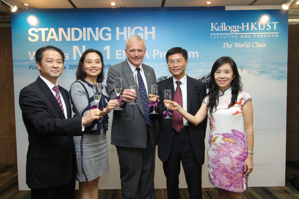  From right: Alumni of the 2008 graduating class: Michael Yong-Haron, Executive Director, Credit Suisse and Wendy Gan, Executive Director, Pacific Century Premium Developments Ltd; Steven DeKrey, Senior Associate Dean and Founding Director of KH-EMBA Prog