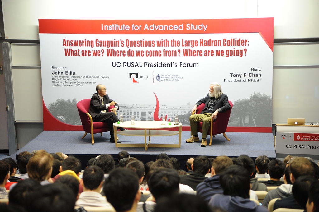  Prof John Ellis (right) and Prof Tony F Chan unravel mysteries of the Universe.