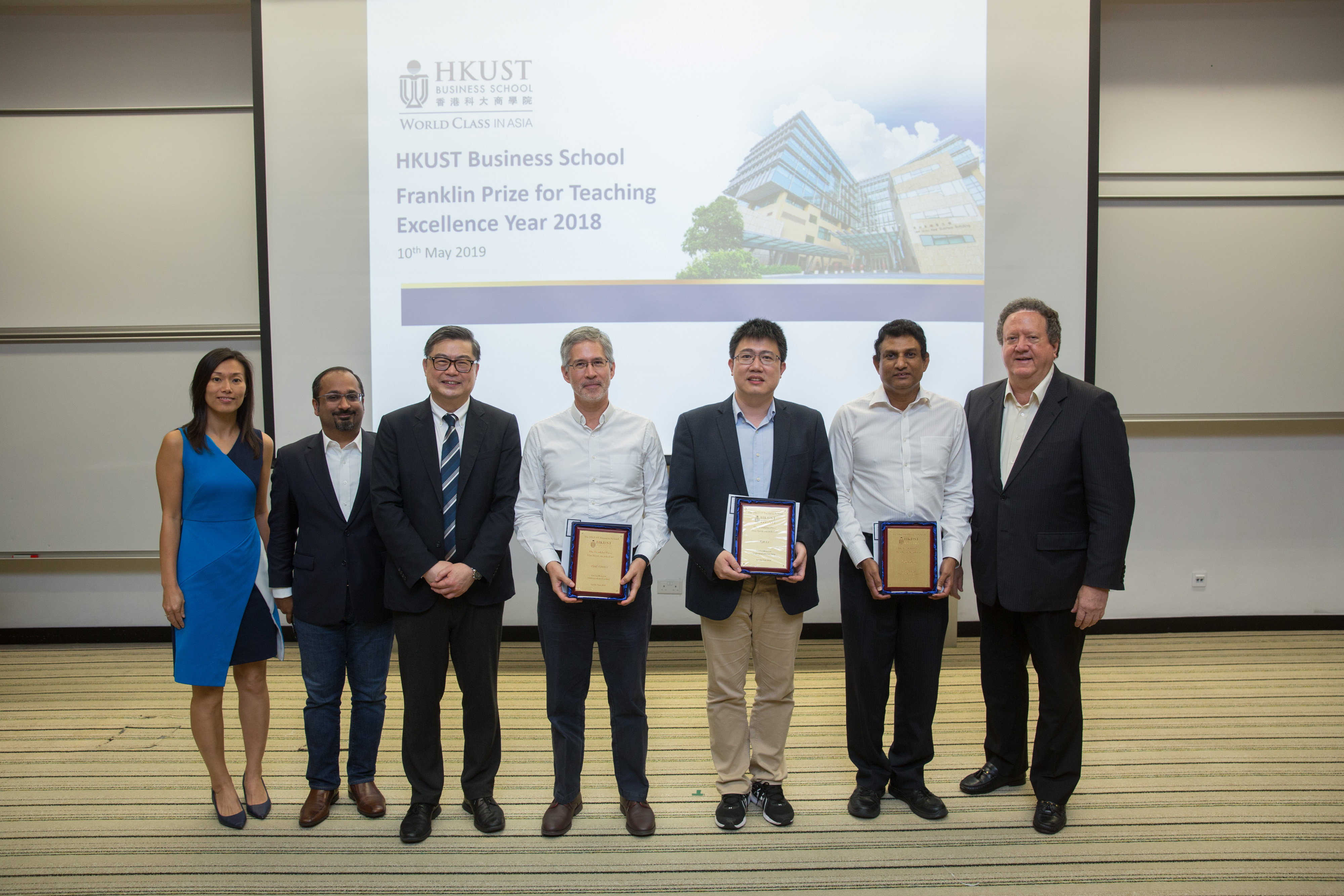 霍教授榮獲商學院頒發Franklin傑出教學獎
