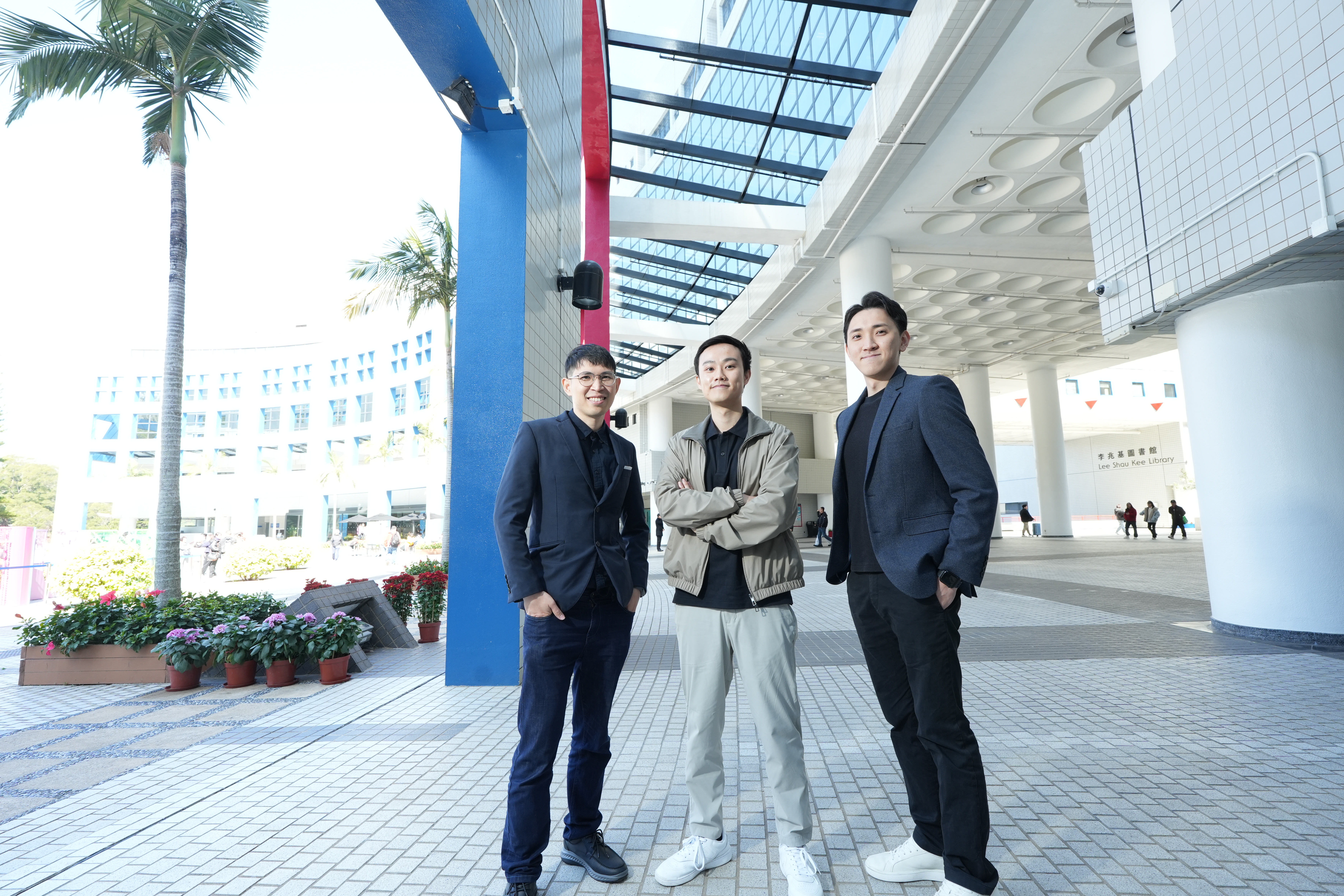 (From left) Dr. Nick Chin, Dr. Kyle Wong, and Teric Chan have embarked on their start-up journey since their postgraduate studies at HKUST.