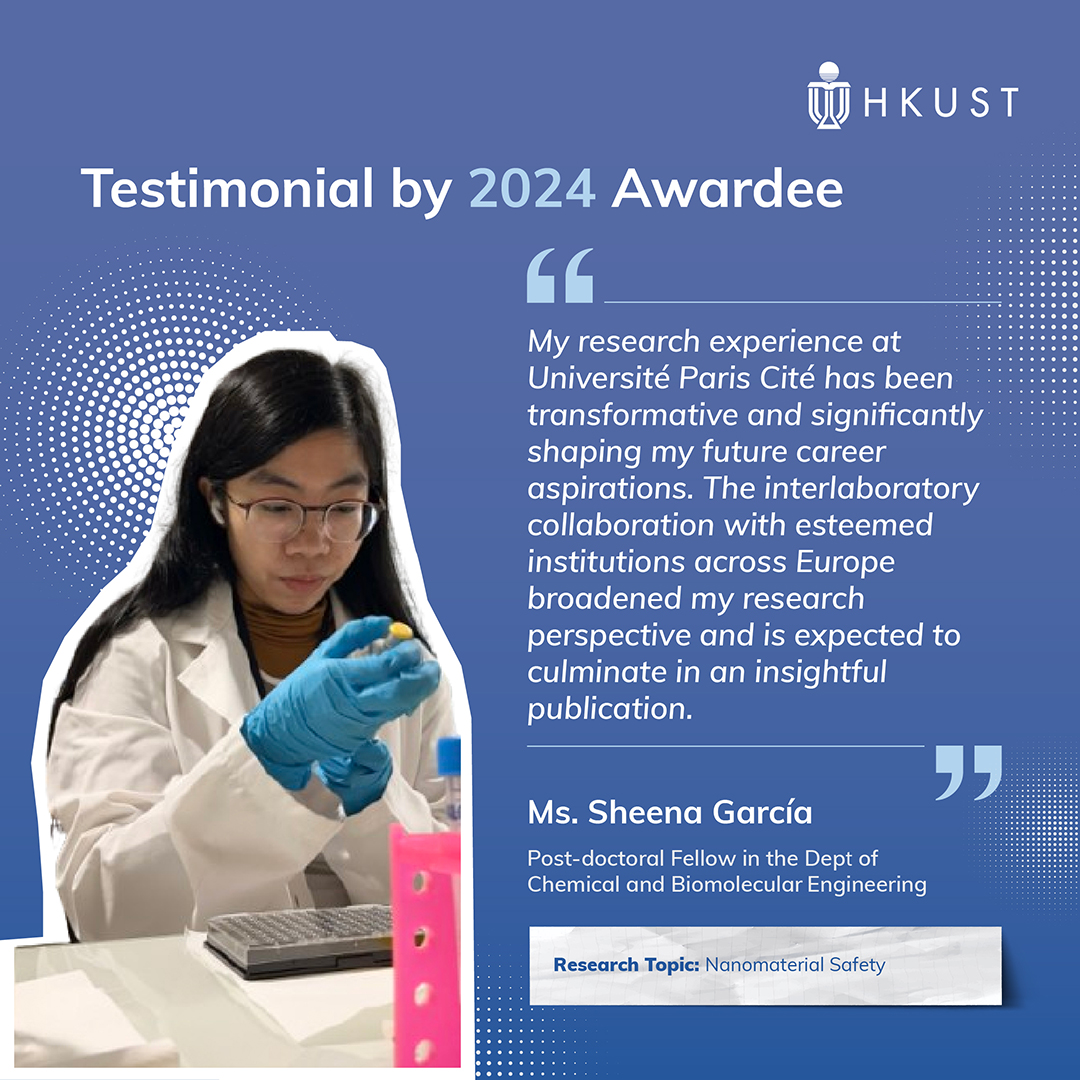 Testimonial by 2024 Awardee - Ms. Sheena García (Post-doctoral Fellow in the Department of Chemical and Biomolecular Engineering)