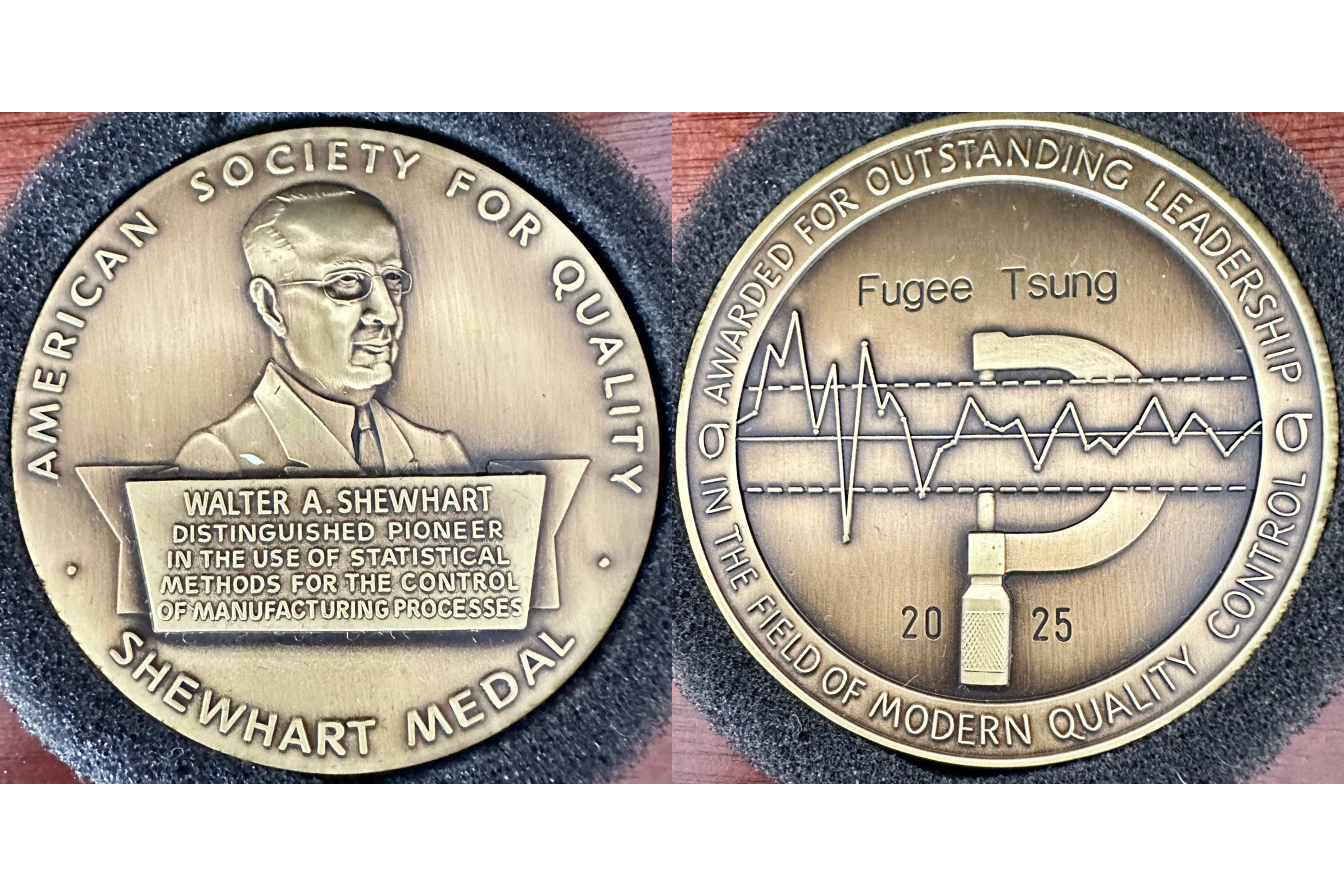 The two sides of the Shewhart Medal