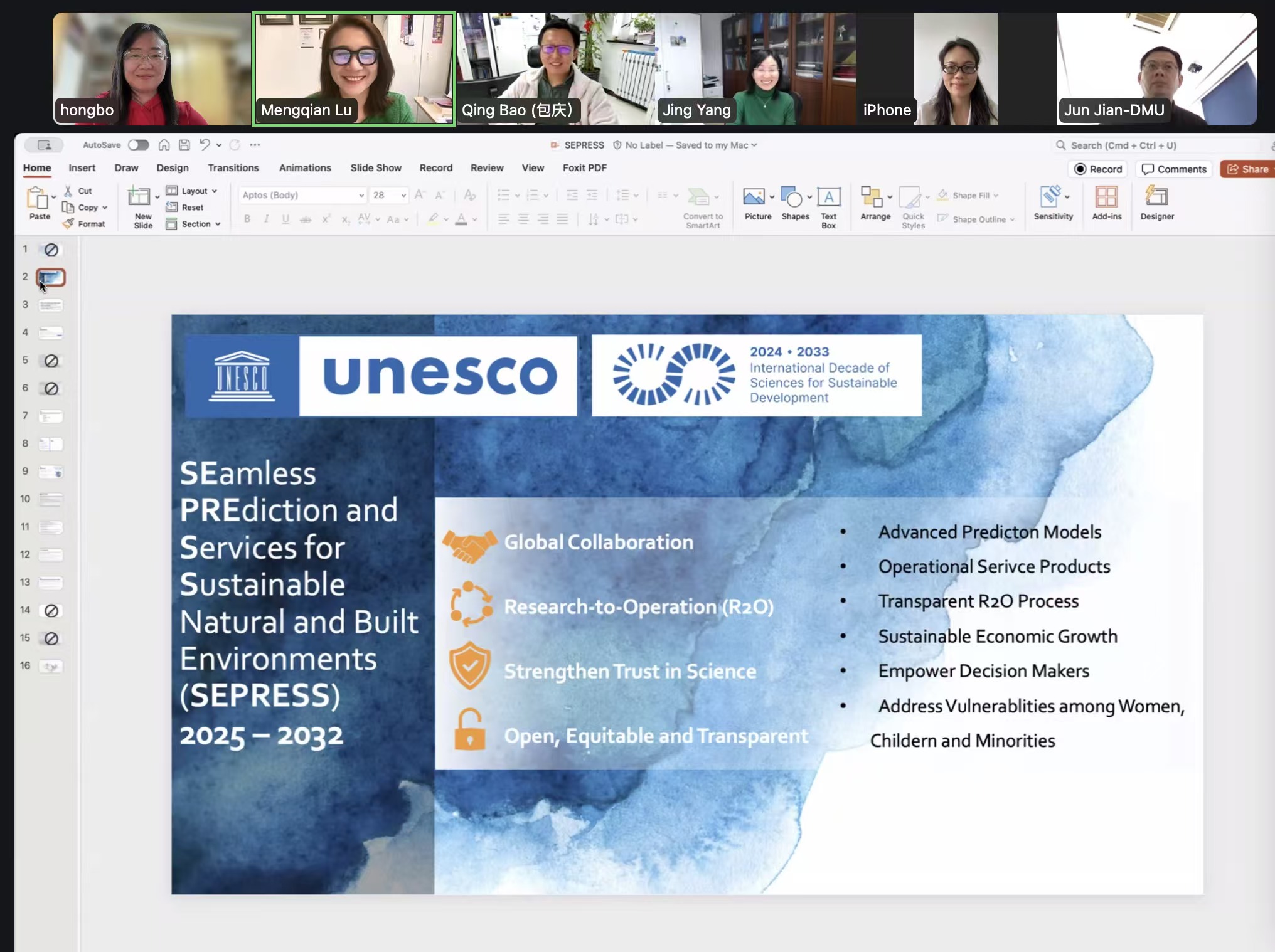 The “Seamless Prediction and Services for Sustainable Natural and Built Environments” (SEPRESS) program led by HKUST, has been endorsed by the United Nations Educational, Scientific and Cultural Organization (UNESCO) as part of its International Decade of Sciences for Sustainable Development (IDSSD). In April, its members held their first meeting online to discuss future collaborations aimed at developing actionable solutions to promote global sustainability.