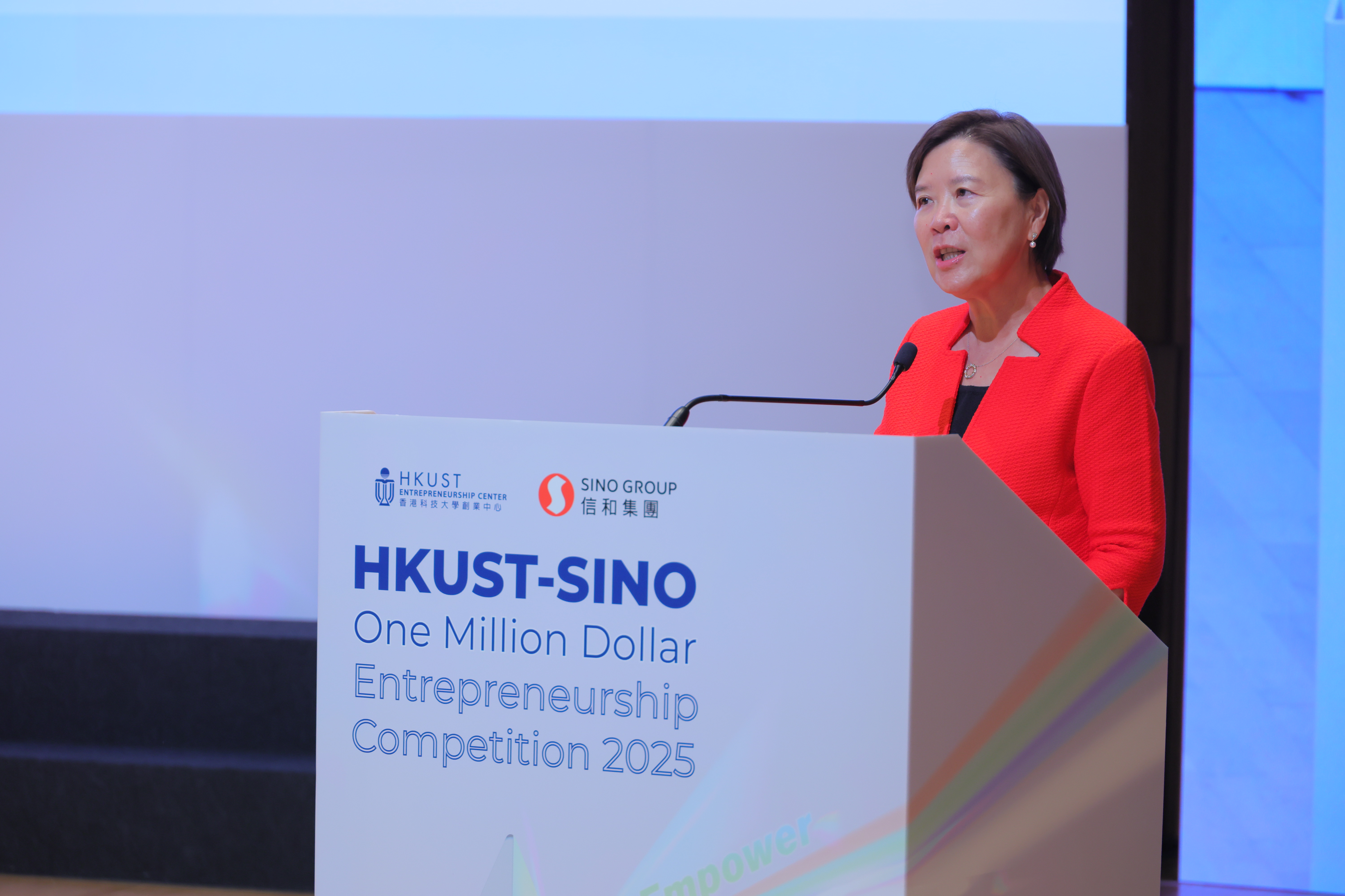 Prof. Nancy IP, HKUST President, expressed great delight in witnessing the remarkable achievements of the University's young entrepreneurs on this global stage, where they competed with peers from world-leading universities. She stated, "Today, we are immensely inspired to see HKUST students leveraging interdisciplinary research to translate scientific achievements into practical applications in frontier fields such as artificial intelligence, medical technology, and sustainable development. Together with p