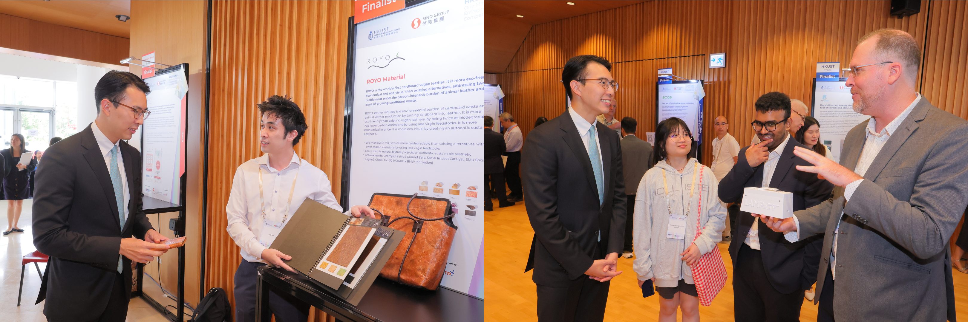 Mr. David NG, Deputy Chief Executive Officer of Sino Group, has an exchange with the finalists.