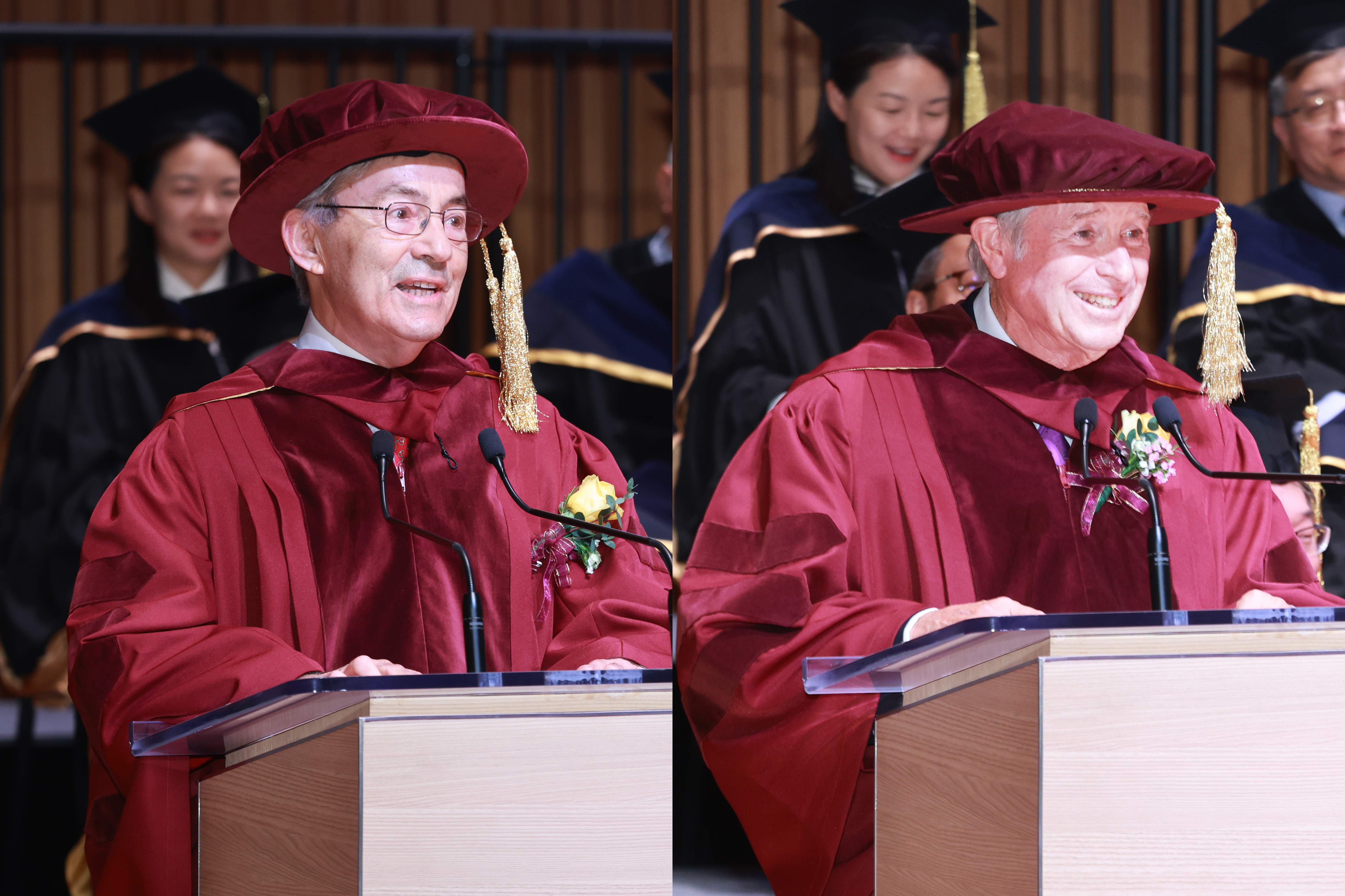 (From left) Prof. Sir Christopher PISSARIDES, and Mr. Stephen A. SCHWARZMAN.