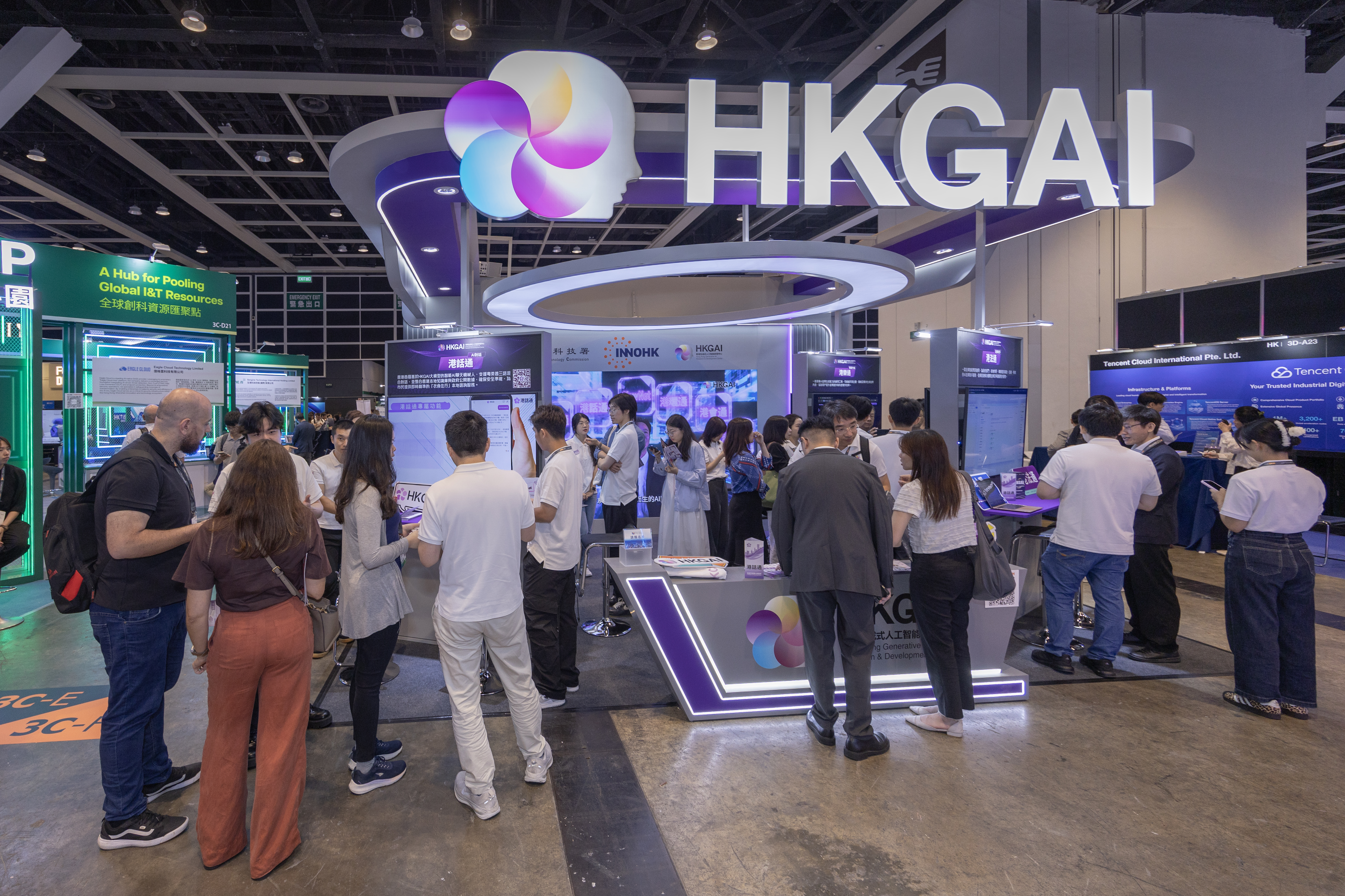 The Hong Kong Generative AI Research & Development Center (HKGAI) showcases at InnoEX a range of locally developed AI applications designed to meet the everyday needs of Hong Kong citizens.