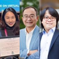 Prof. XU Xian (Research Assistant Professor, AMC &amp; EMIA), Prof. QU Huamin (Dean, AIS), Prof. HUI Pan (Chair Professor, EMIA)