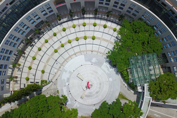Overhead shot of the HKUST Piazza
