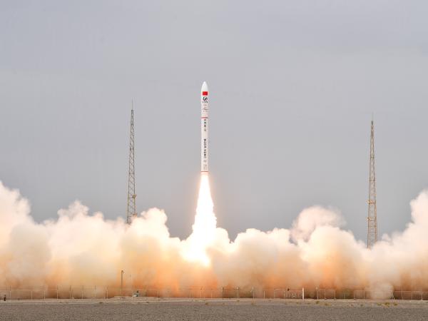 The "HKUST-FYBB#1" Satellite successfully lifting off